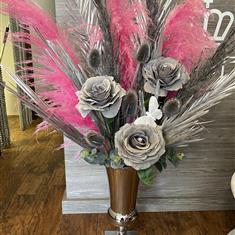 Luxurious silver vase arrangement 